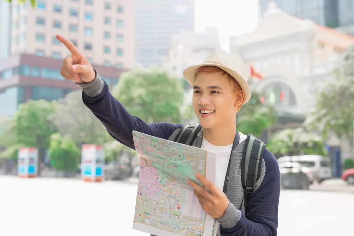 A backpacker moving easily through Bangkok